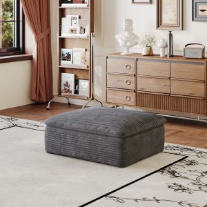 Ottoman 1 place gris foncé