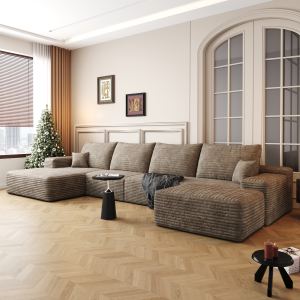 Sofa sectionnel 135 Cloud caramel corduroy