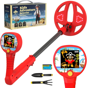 Détecteur de métaux LCD enfants 6,7po bobine LED ajustable