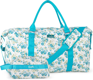 Sac voyage femme avec trousse toilette, design floral