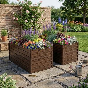 Jardinière surélevée 74,6 x 35,4 x 25 po, acier renforcé