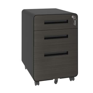 Classeur mobile 3 tiroirs acier noir serrure