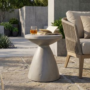 Table d'appoint béton extérieur