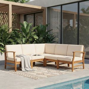 Ensemble canapé PERLA 5 pcs crème