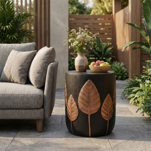 Table côté béton extérieur légère cuivre 73440.00