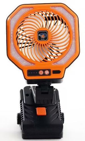 Ventilateur camping 2-en-1 LED, recharge USB-C