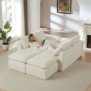 Canapé Cloud Corduroy Modulaire Confortable Salon Moderne Maison