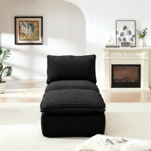 Canapé corduroy nuage combinable, salon moderne