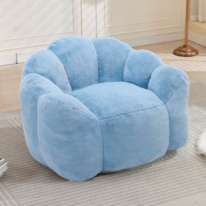 Sofa bean bag compression Lotus bleu sans assemblage