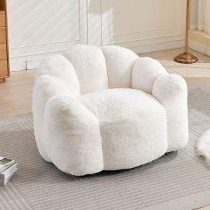 Sofa bean bag compression Lotus blanc, sans installation