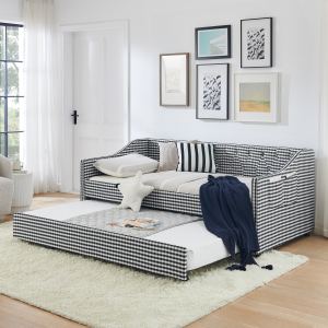 Lit diurne jumeau convertible, noir