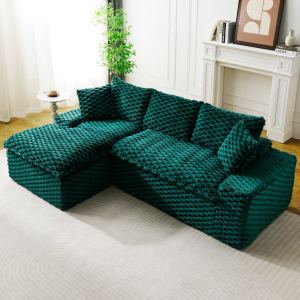 Canapé convertible Green Turtle velours réversible
