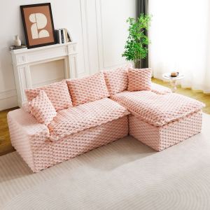 Canapé convertible Pink Turtle velours droite