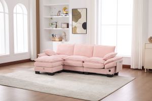Sofa modulaire nuage corduroy gris profond