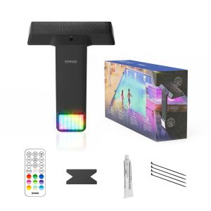 Lumière piscine RGB solaire SANSI IP68 télécommande rechargeable
