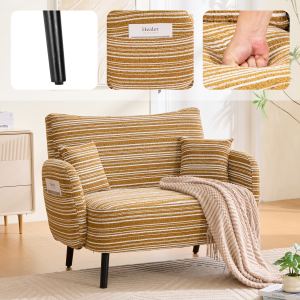 Sofa 2 Places Moderne Ultra-Confortable Rangement Poches