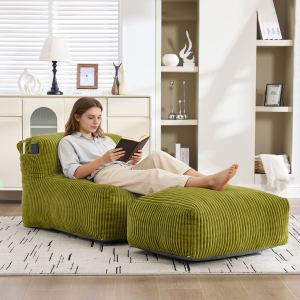 Gros pouf adulte, mousse mémoire, cordon, support ergonomique