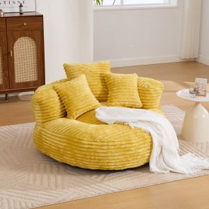 Sac Fauteuil Velours Côtelé Adulte Enfant 3 Coussins