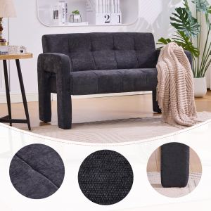 Fauteuil double nordique salon chambre sofa loisir compact rembourré