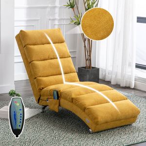 COOLMORE fauteuil chaise longue luxe avec vibration, tissu