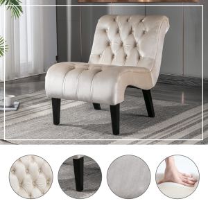 COOLMORE Chaise accent velours sans bras pour salon