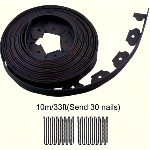 Bordure paysage plastique flexible 15cm avec piquets