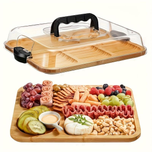 Plateau fromage couvercle acrylique transparent planche charcuterie