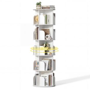 Tour livres 5 étages pivotante 360°, bibliothèque spirale