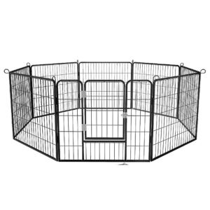 Parc jeu chien intérieur/extérieur, barrière portable avec portail