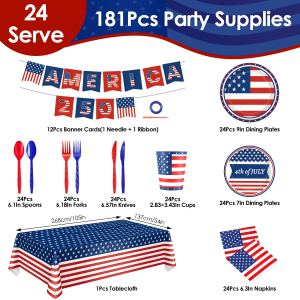 Ensemble 181pcs 4 juillet 250e anniversaire
