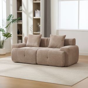 Causeuse modulaire 73 po taupe convertible
