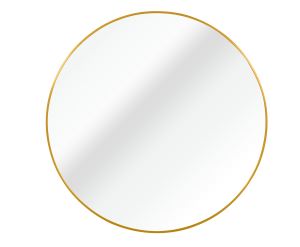 Miroir salle de bain rond Gold 20 po métal