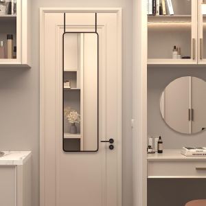 Miroir porte noir 47x14 po