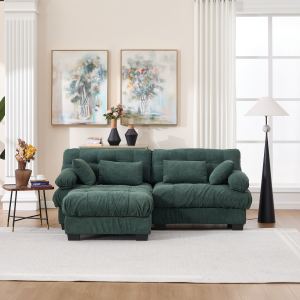 Causeuse sectionnel nuage profonde L ottoman flanelle