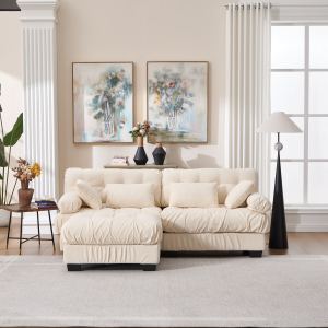 Causeuse sectionnel nuage profonde L ottoman flanelle