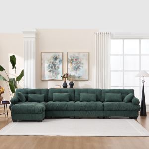 Sofa modulaire nuage 4 places, gris