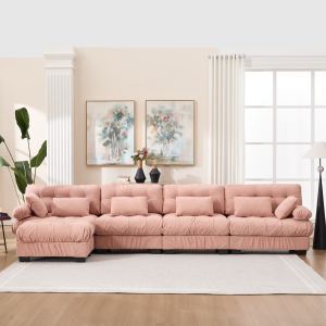 Canapé modulaire nuage L, 4 places, flanelle grise