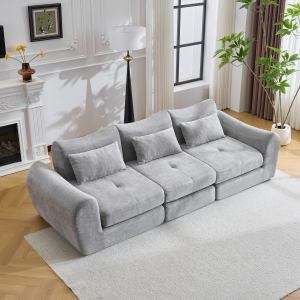 Canapé modulaire nuage convertible lit sectionnel coussiné