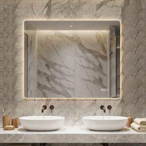 Miroir Salle Bain 36x30po LED Antibuée Dimmable 3 Couleurs