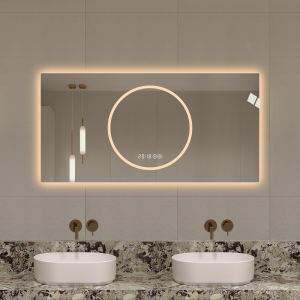 Miroir salle bain 48x24po DEL anti-buée dimmable