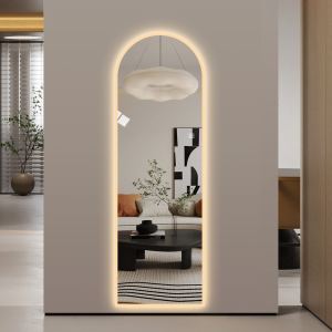 Miroir mural DEL 65x21po - Design voûte