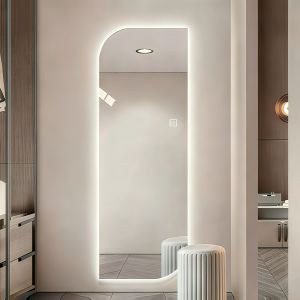 Miroir mural LED 65x21 po design irrégulier