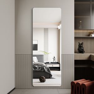 Miroir rond 60x15po coin arrondi, verre 5mm anti-éclaboussure