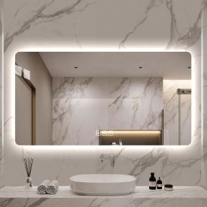 Miroir salle de bain LED 48x24po, anti-corrosion, 3 couleurs, désembuage