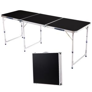 Table pliante aluminium 6 pi, hauteur ajustable, camping