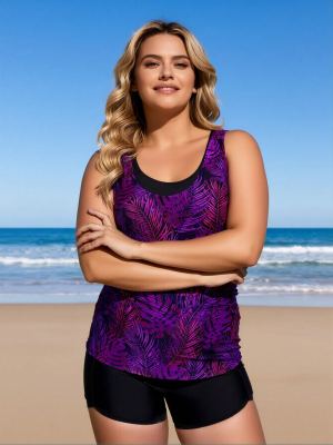 Maillot deux pièces violet botaniq 2026 grande taille