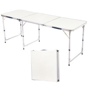 Table pliante aluminium 180 cm, camping, pique-nique, BBQ