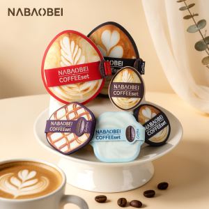 Ensemble 3 éponges crème ultra-doux série caramel macchiato