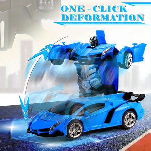 Robot voiture transformable une touche LED son jouet
