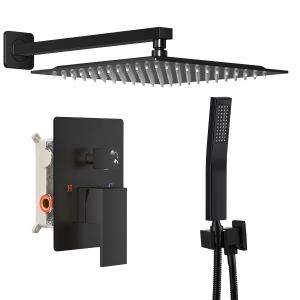 Ensemble robinet douche montage mur 10" tête pulvérisateur